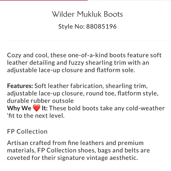 Free People Wilder Mukluk Shearling Boot Size 8 NIB - Picture 6 of 16